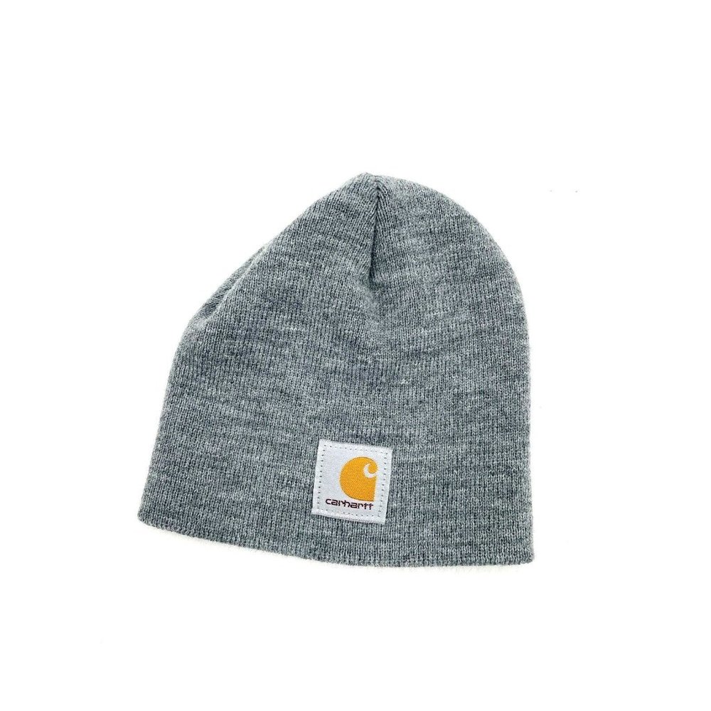 Carhartt Knit Beanie Hat Gray with logo